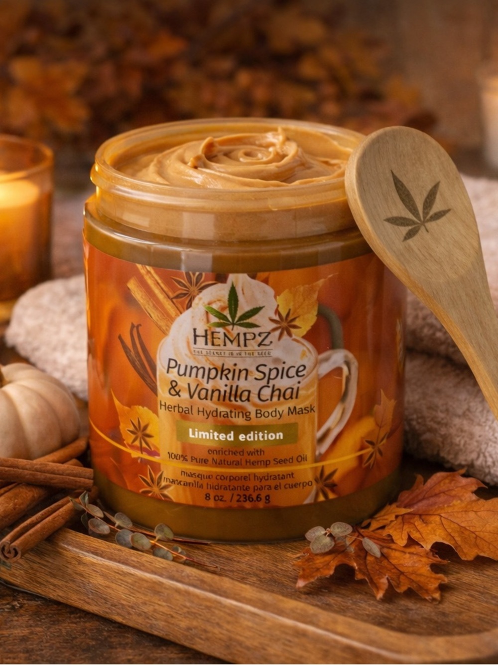 Hempz Pumpkin Spice & Vanilla Chai Body Mask Set | Limited Edition Spa Treatment